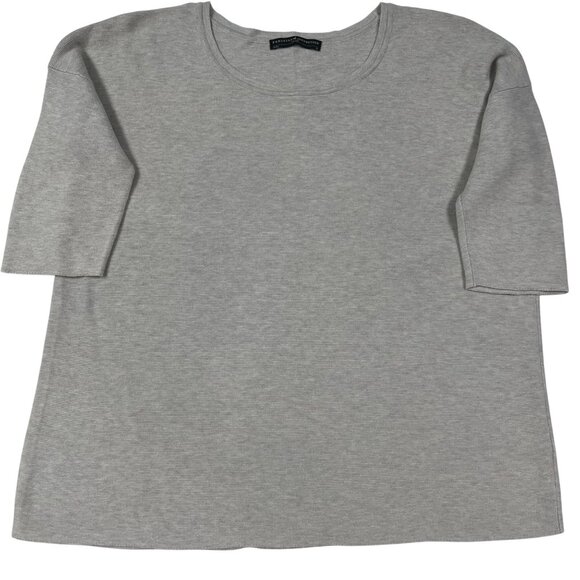 MEDIUM M Peruvian Connection Pima Cotton Knit Beige Gray Pullover Sweater - Picture 2 of 10